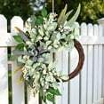 thumbnail image 5 of Artificial Wreaths for Front Door,25.5 Inch Hydrangea Door Wreath with White Berries,Frontdoor Spring Flower Wreath for Porch,Indoor Outdoor Wall Decor, 5 of 6