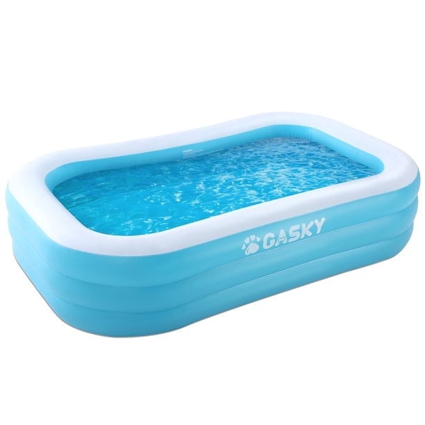 Inflatable Swimming Pool Fmaily Inflatable Pool Full-Sized Blow Up Pool Easy Set 95'' x 56'' x 22'' for Baby Kids Adults Outdoor Backyard Summer Water Party