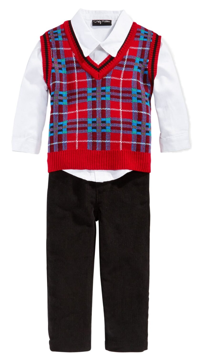 boys cream sweater red button up outfit boys cream sweater red button up outfit