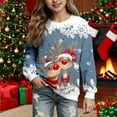 thumbnail image 2 of Jamsmile Toddler Girls Christmas Sweatshirts Autumn Cartoon Deer Head Crew Neck Long Sleeve Children Girls Xmas Sweatshirts, 2 of 4