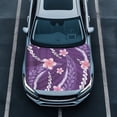 thumbnail image 3 of XYZCANDO Sunproof Car Hood Cover Protector, Purple Floral Swimsuit Fabric Car Hood Protectors, Automotive Accessories Car Hood Bonnet Cover, 3 of 9