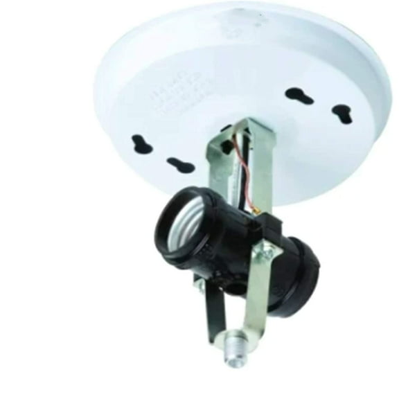 6 Pack - Two-Light Ceiling Fixture Pan, Medium Base, 5" Dia Fitter, White