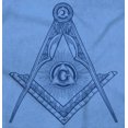 thumbnail image 2 of Illuminati Masonic Square Compass Plus Size Crewneck Graphic Tee Shirt Brisco Brands 3X, 2 of 5