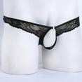 thumbnail image 3 of men's boxer briefs hot lingerie floral lace mesh semi see-through bikini underwear, 3 of 4