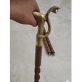 thumbnail image 3 of Antique Cane Joker Head Handle Walking Stick Wooden Walking Stick Grandmother, Grandfather, Birthday, Valentine Gift, 3 of 8