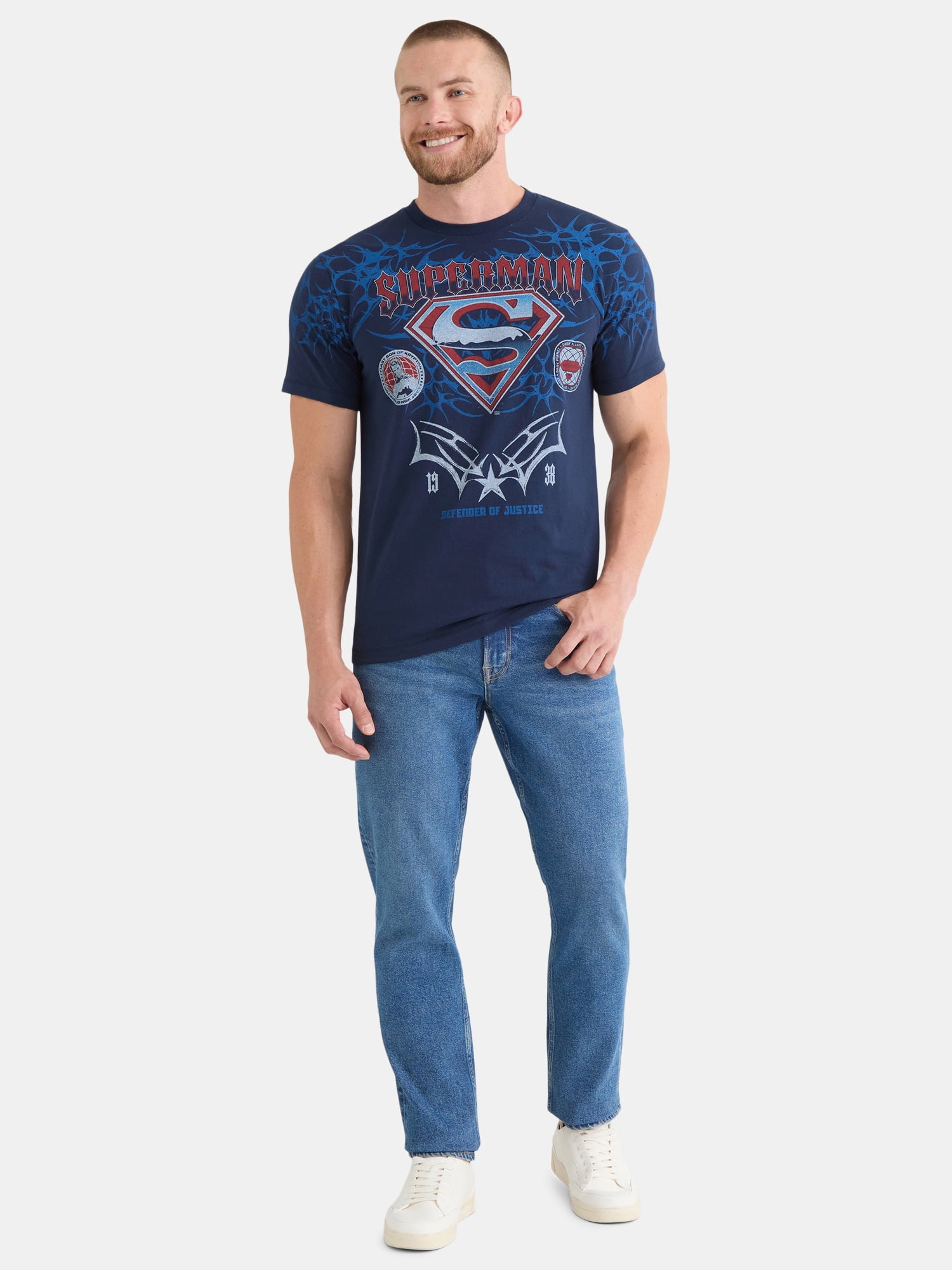 Superman Men's and Big Men's Graphic Tee with Short Sleeves, Sizes XS-3XL