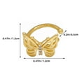 thumbnail image 2 of unbranded 1Par Aretes Clip on Butterfly Dorados Para Mujer Con Estilo Y Material, 2 of 8
