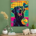 thumbnail image 2 of Flat Coated Retriever Dog Volleyball Art Stretched Canvas Size 8x12 – Flat Coated Retriever Dog Playing Volleyball Wall Art, Dog Lover Canvas, Sports Theme Decor for Living Room, 2 of 5