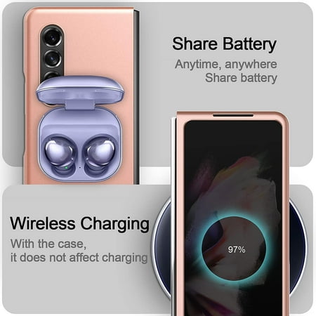 SaharaCase - Hard Shell Silicone Case for Samsung Galaxy Z Fold3 5G - Rose Gold