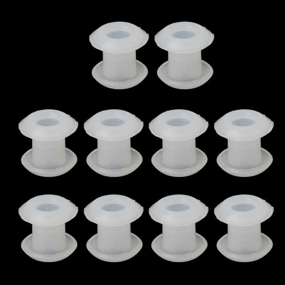 Necvior 10 Pieces/Set Clear Silicone Rubber Stoppers Ring Bead Bracelets for DIY Crafts Jewelry Making Spacer Stop Beads