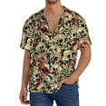 thumbnail image 3 of Wukai Skulls1 Men's Casual Short-Sleeve Button Down Shirt - Lightweight Summer Dress Shirt for Daily Wear-X-Large, 3 of 7