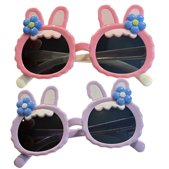 GJX 2Pcs Baby Sunglasses,Uv Protection Lenses Toddler Sunglasses Age 2-4,Designed Specifically for Girls Infant Sunglasses,Style1