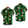 thumbnail image 4 of Camisas Navideñas Para Hombres Botones Casuales Playa Blusa de Manga Corta Con Estampado Sin Posicionamiento Odeerbi  ODB194998, 4 of 5
