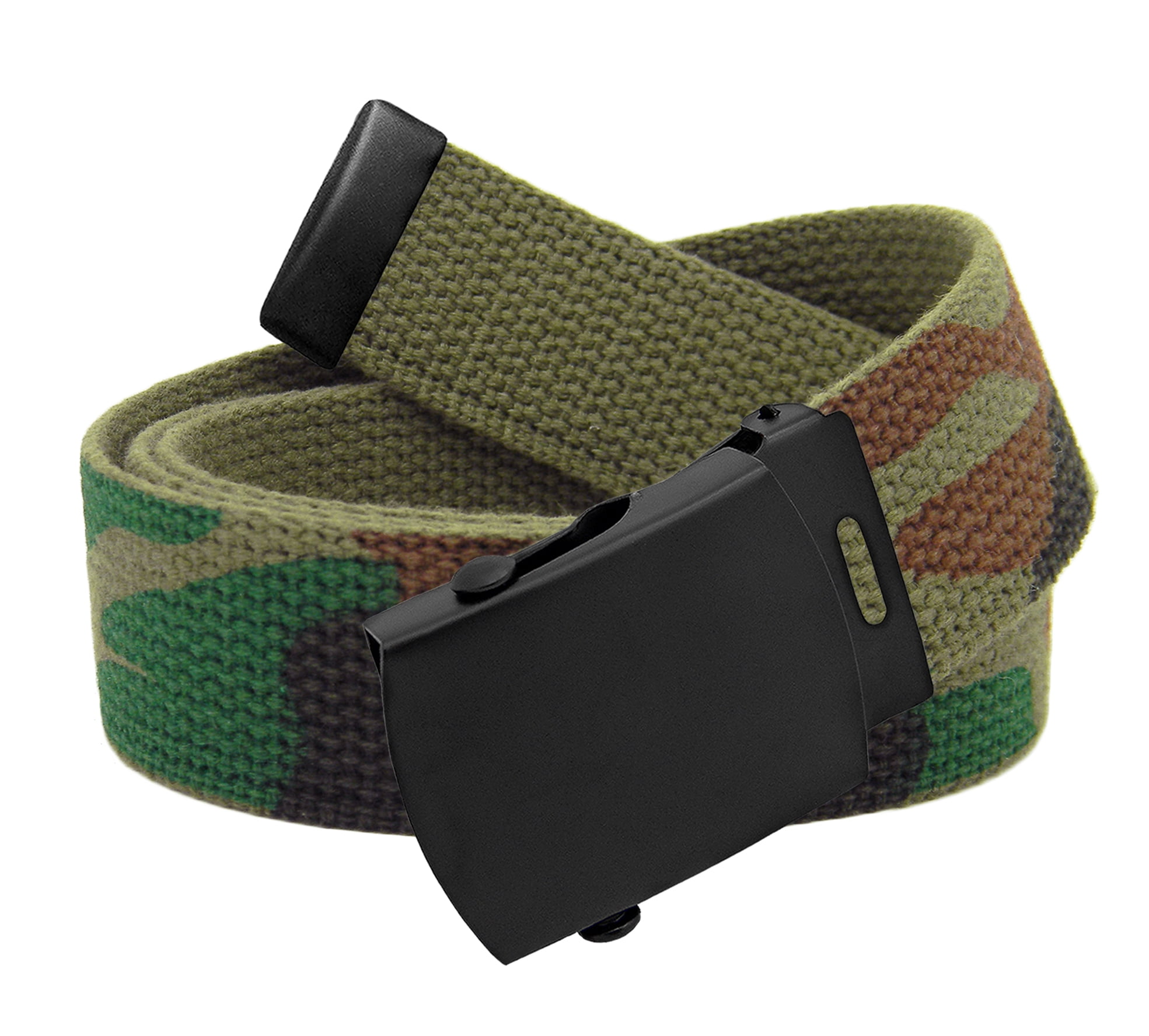 Men's Black Nylon Military Tactical Plastic Buckle Plus Size 51-62'' Long Belt 