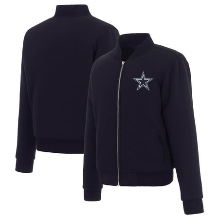 Women's JH Design Navy Dallas Cowboys Reversible Fleece Full-Zip Jacket