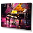 thumbnail image 2 of Designart "Jazzed Keys In Yellow And Purple Piano" Music Canvas Art Print, 2 of 7