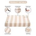 thumbnail image 4 of Outdoor Cushion Set for Patio Furniture Deep Seat Chair Cushions Sofa Chair Pad, 24.4x23.6 Inch, Khaki Stripe, 4 of 6