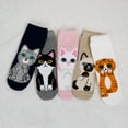 thumbnail image 3 of Girls Socks, AMITOFO Kids Socks Winter Warm Socks, Non Slip Cozy Cotton Crew Socks for 2-3/4-6/7-9/10-12 Years Toddlers Girl Socks, 5 Pairs, 3 of 8