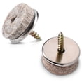 thumbnail image 5 of Navaris Felt Pads for Furniture (20 Pieces) - 1-1/5" Round Screw-In Pad Sliders for Chair Legs and Feet - Floor Gliders to Protect Hardwood Floors, 5 of 6