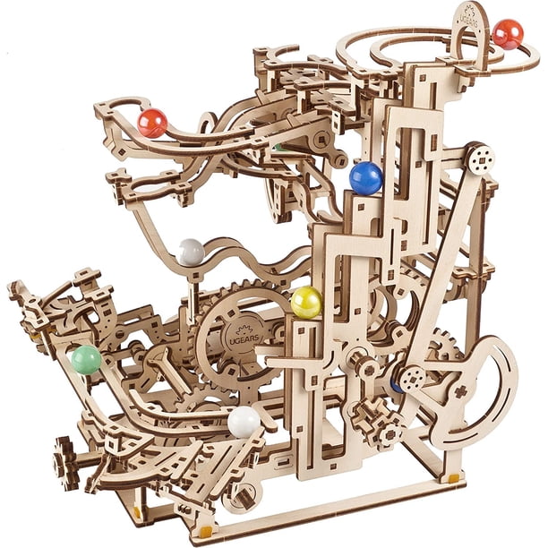 Kit de construcción de maquetas de rompecabezas 3D de madera UGEARS Marble Run