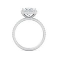 thumbnail image 3 of Elmira - Moissanite Princess Cut Lab Diamond Engagement Ring With PavÃ© Sidestones & Halo, 3 of 4