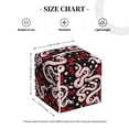 thumbnail image 4 of Lsque Snake And Rose Printed Tissue Box Cover Holder, Facial Paper Organizer Dispenser,Square with Bottom Belt, PVC Leather Decorative Organizer, 4 of 8