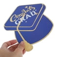 thumbnail image 2 of OULII 10Pcs Happy Graduation Card Graduation Cap Shaped Blue Paper Card, 2 of 4