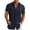 Navy Blue, variant on Coshow Men's Casual Button Down Shirts Short Sleeve Linen Shirts Summer Beach Dress Shirt