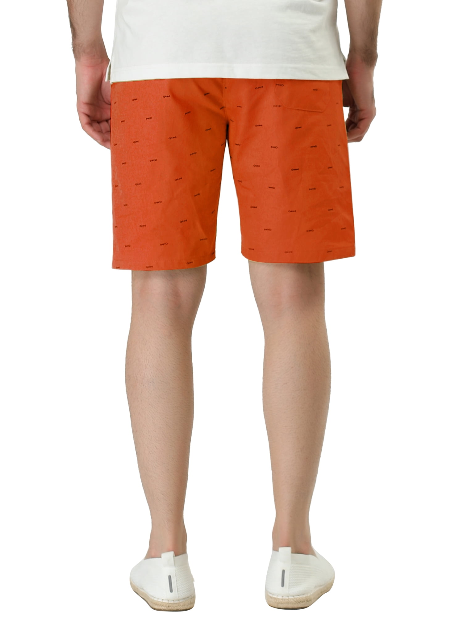 Men's Summer Swim Elastic Waistband Drawstring Patterned Beach Board Shorts