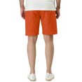 thumbnail image 3 of INSPIRE CHIC Men's Shorts Drawstring Waist Fish Pattern Beach Summer Board Shorts 28 Orange, 3 of 7
