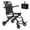B, variant on Lightweight Transport Chair for Adults, Foldable Wheelchair with Adjustable Safety Belt, Heavy Duty 80kg Capacity, Easy Fold Mobility Scooter Alternative 