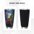 thumbnail image 3 of Lsque inside out 2 Pattern 20oz Car Cup with Lid and Straw, Insulated Coffee Cup with Straw Topper, Spill Proof Travel Coffee Mug, Stainless Steel Tumble, 3 of 8