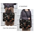 thumbnail image 6 of FORMRS 16" Laptop Bag Carrying Sleeve Case with Handle Travel Shoulder Briefcase, Black Flowers, 6 of 8