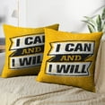 thumbnail image 3 of LALILO Throw Pillow Covers I Can And I Sport Gym Workout Cushion Cover 18" x 18", 2 Pack, 3 of 6