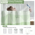 thumbnail image 3 of CZL Waterproof Shower Curtain Green with 6 Pockets, Clear PEVA Fabric Shower Curtain Liner, Long Heavy Duty Plastic Ombre Shower Curtain Set with Hooks for Bathroom, 72x72 inch, 3 of 9