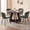 Chenille Green Chairs, variant on 5 Piece 47'' Round Dining Table Chairs Set for 4, Farmhouse Oak Kitchen Table with 4 Boucle Mid Century Modern Dinning Room Chairs, Wood Dinner Table &Upholstered Chair Set of 4, Beige