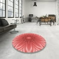 thumbnail image 4 of Ahgly Company Machine Washable Indoor Round Transitional Red Area Rugs, 3' Round, 4 of 7