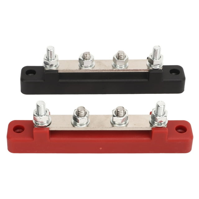Power Distribution Block,1 Pair Power Distribution Busbar Terminal Block Battery Junction Block Professional Grade