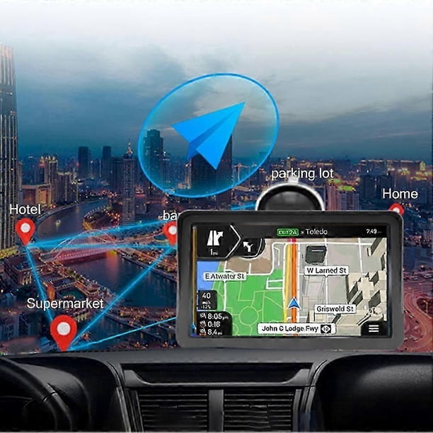 Car GPS Navigation Navigator 7 Inch Navigation Device Capacitive Screen FM Voice Prompts HD Resolution for Car Truck G101 Parts