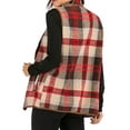 thumbnail image 4 of SAYFUT Womens Turn-Down Collar Sleeveless Vest Plaid Hem Drape Open Front Cardigan Sweater Vest  S-2XL, 4 of 6