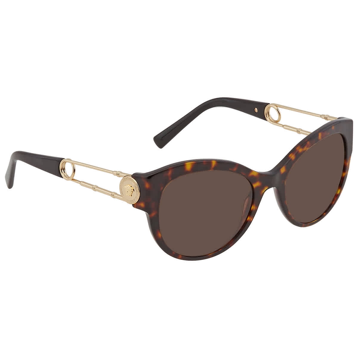 Versace Dark Brown Square Ladies Sunglasses VE4389 108/73 55