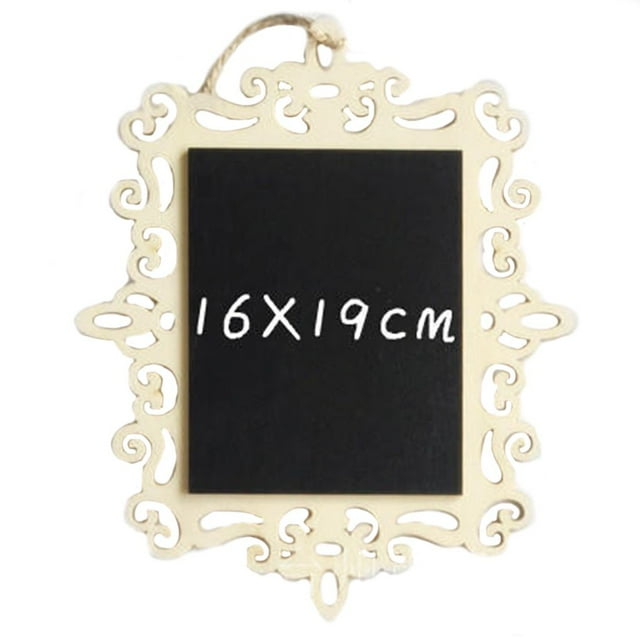 Hanging Type Hollow Style Blackboard with Hemp Rope DIY Blackboard Hollow Wooden Writing Message Board