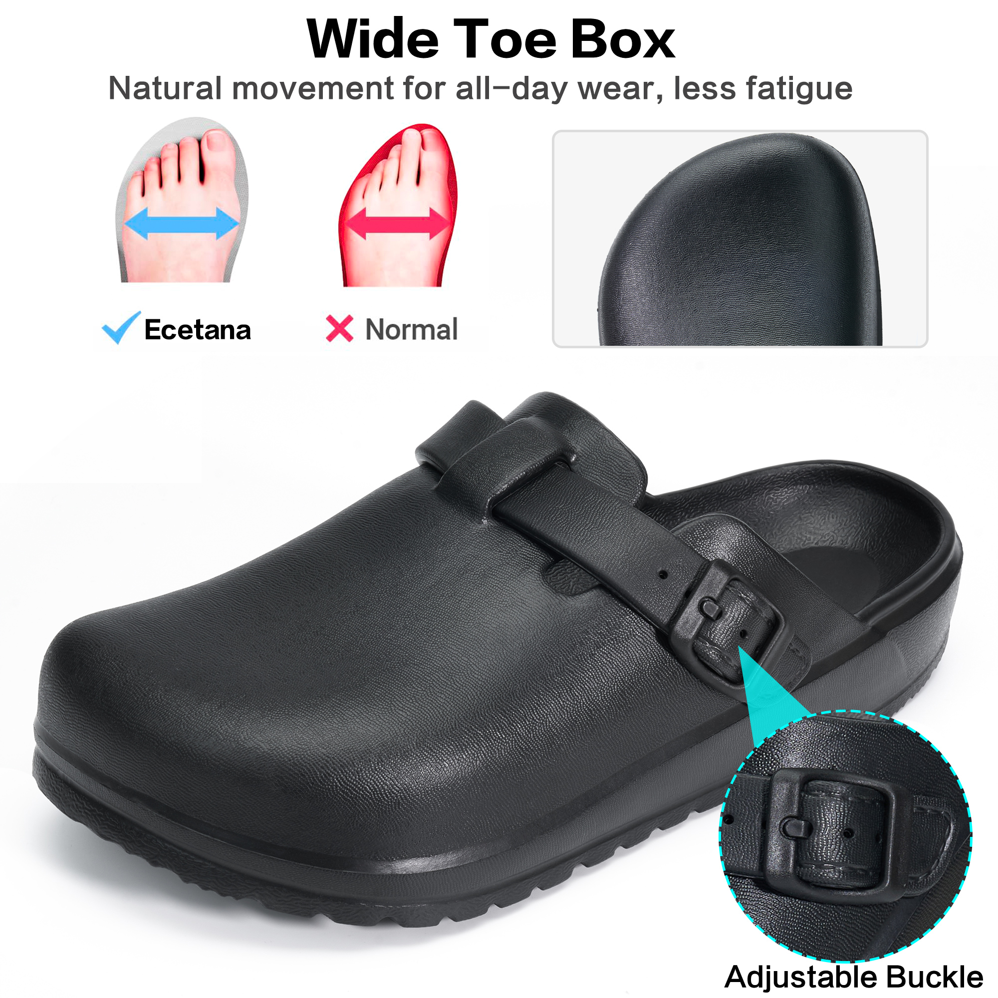 Ecetana Women's Work Clogs Slip-Resistant photo 2