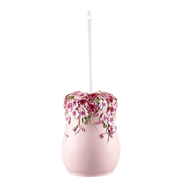 Bearachild Los cepillos de limpieza para baños higiénicos y seguros garantizan un ambiente limpio y libre de gérmenes. Juegos de accesorios de baño rosa