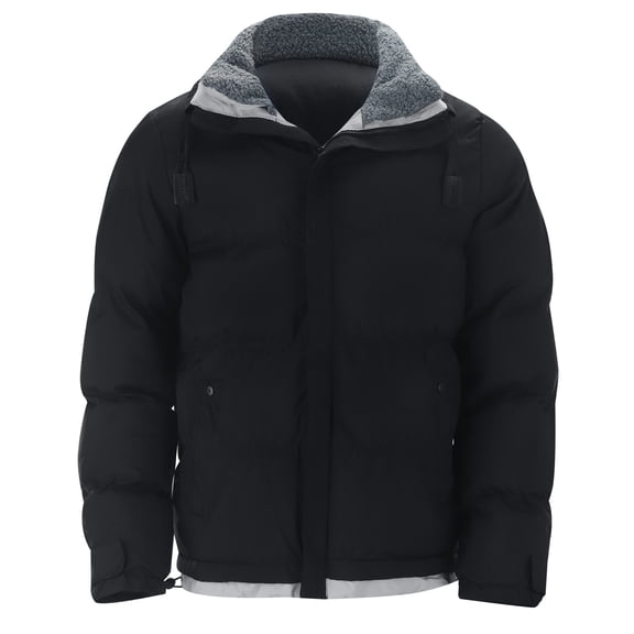 TIANZEN Men's Winter Thickened Casual Thermal Top Winter Warm Hooded Coat Mens Jackets Insulated Coats Men