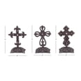 thumbnail image 5 of DecMode 7"H, 5"W Metal Traditional Crosses, Gray, 3 - Pieces, 5 of 17