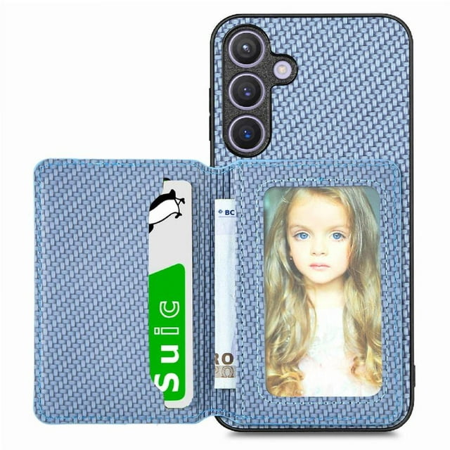 Case For FOXDOCK Samsung Galaxy S24 Plus Stand Function RFID Blocking Magnetic Card Holder Complete Camera Safety