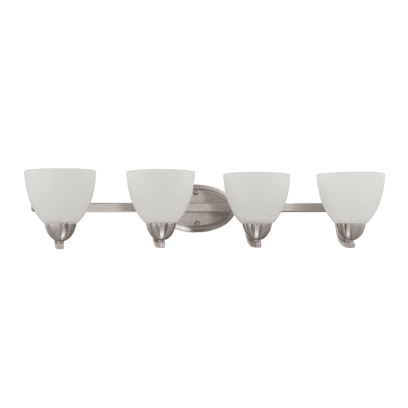 Sunset Preston 4-Light Silver Bathroom Vanity Light  Bright Satin Nickel F16094-80