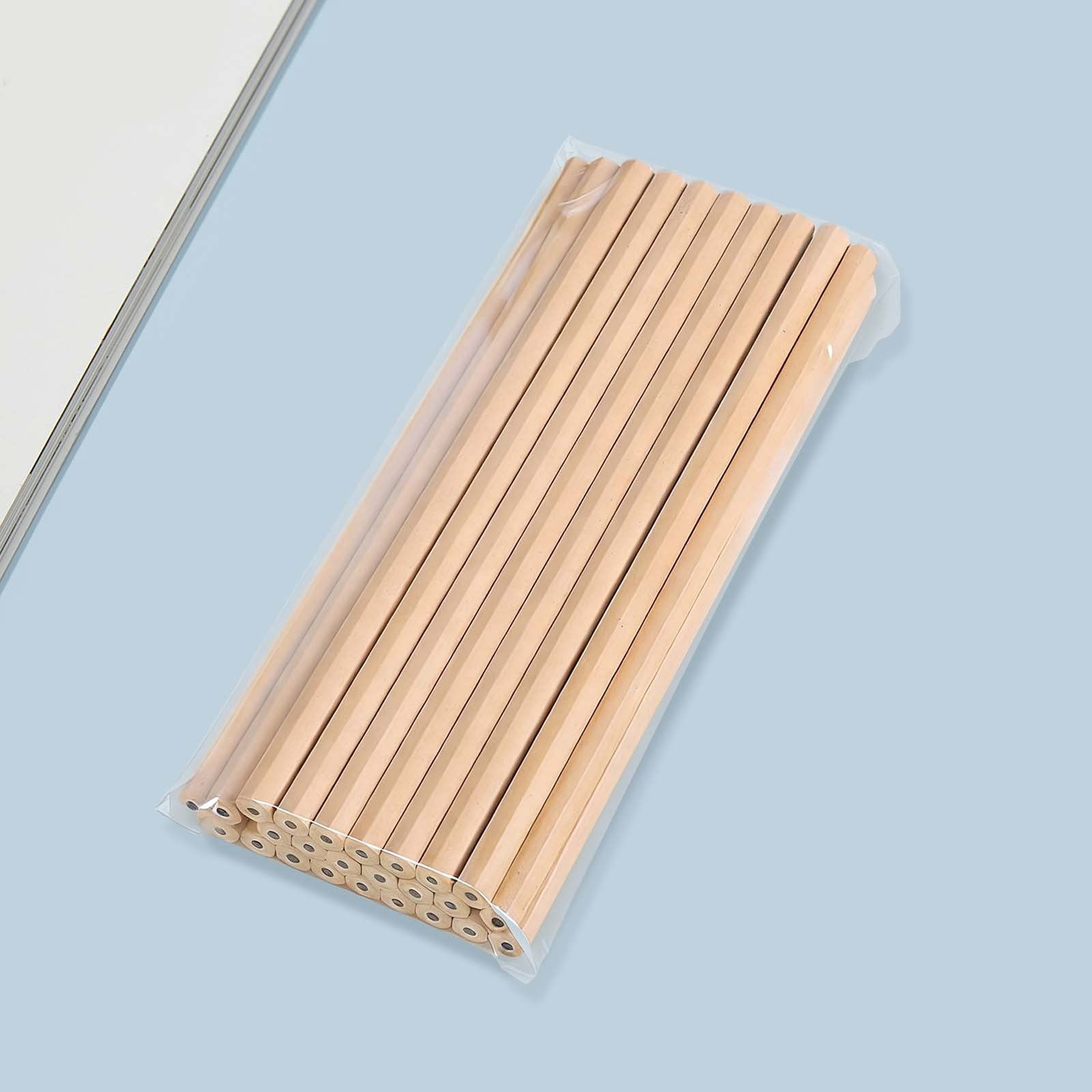 Natural Wood Drawing Pencils Wooden Unsharpened for Art Sketching