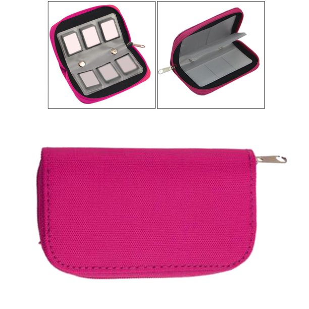 Protección Antichoque Impermeable Del Organizador de La Tarjeta de Memoria de La Red Múltiple Portátil con Gran Capacidad - Rojo rosa Rosa roja Soledad Estuche para tarjetas de memoria